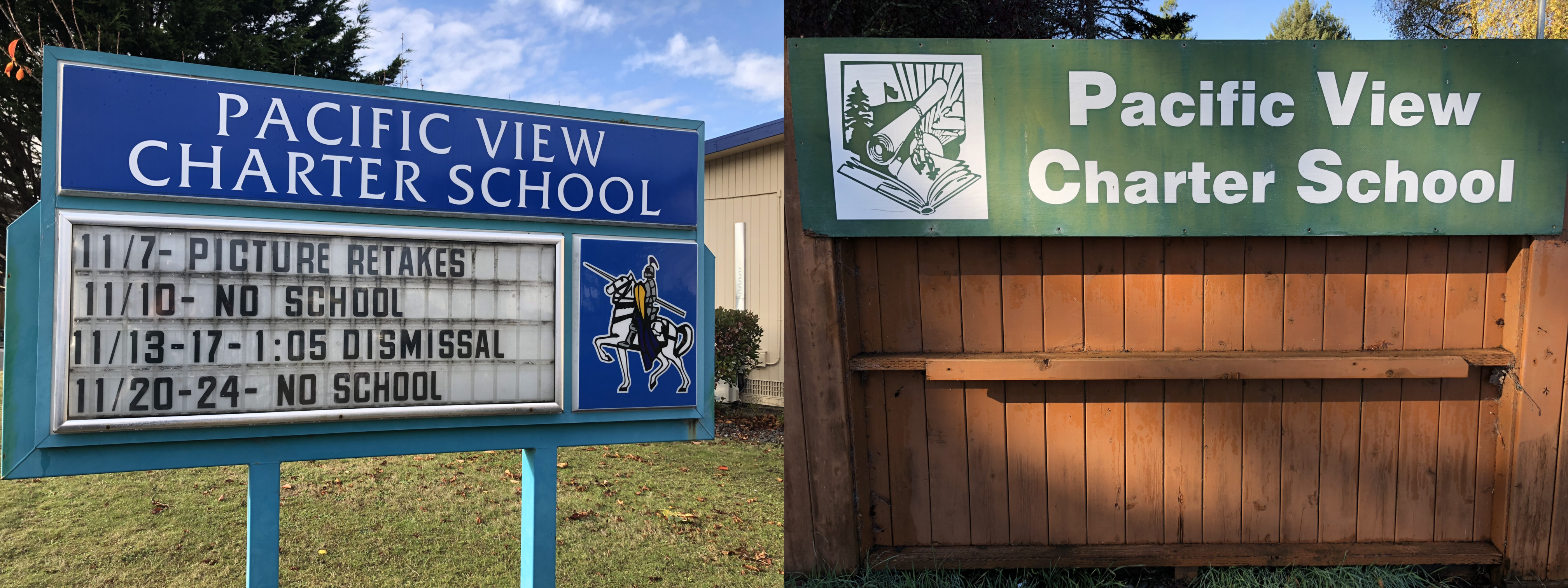 Pacific View Charter School Harrison Center on Left. Pacific View Charter School More Avenue Resource Center on Right.